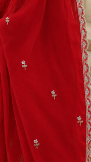 Ruby Georgette Saree