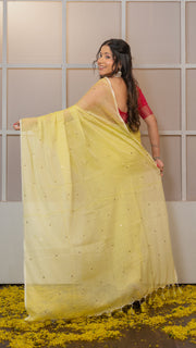 Mint Green Gini Mul Cotton Saree