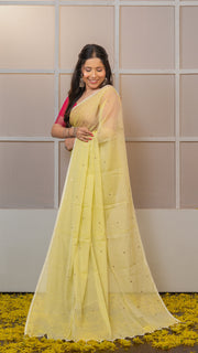 Mint Green Gini Mul Cotton Saree