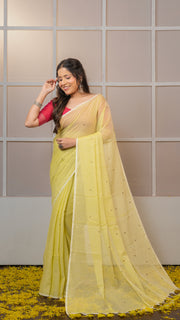 Mint Green Gini Mul Cotton Saree